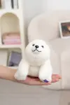 18cm fragrant, milky white, lying polar bear plush toy, soft and cute, round-eared doll, palm comfort and companionship small ornament Specification image